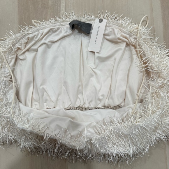 NWT Anthropologie Sunday in Brooklyn Fringe Crop Camisole Cream Women's XL - Picture 10 of 11